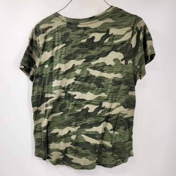 OLD NAVY Short Sleeve Camo Camouflage Top Womens Size Medium M - Picture 2 of 4